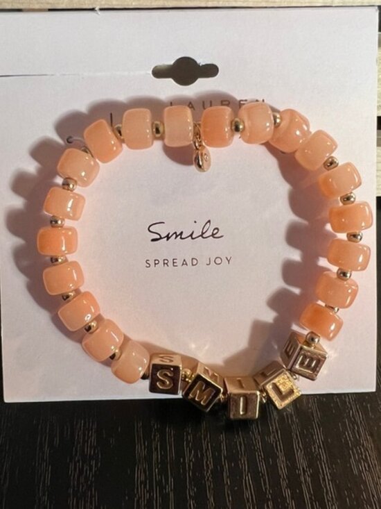 Jewelry - 🌸 4/$25 LC Lauren Conrad SMILE Beaded Stretch Bracelet